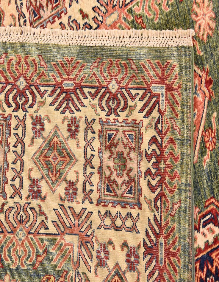 Detail image of  5' 6 x 8'  Hand Knotted Kazak Oriental Rug