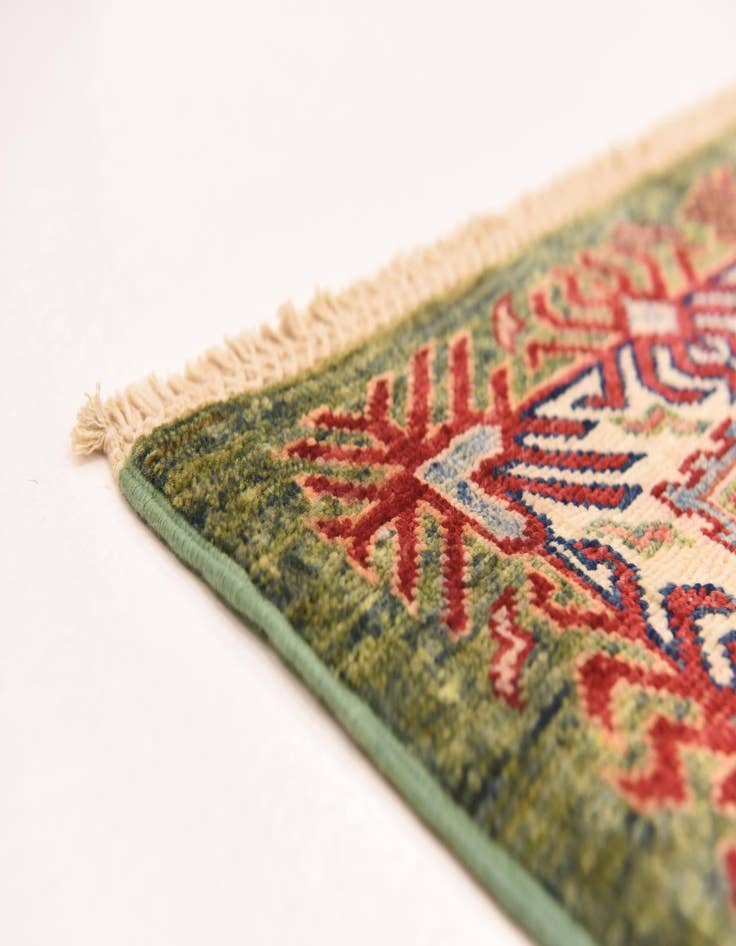 Detail image of  5' 6 x 8'  Hand Knotted Kazak Oriental Rug