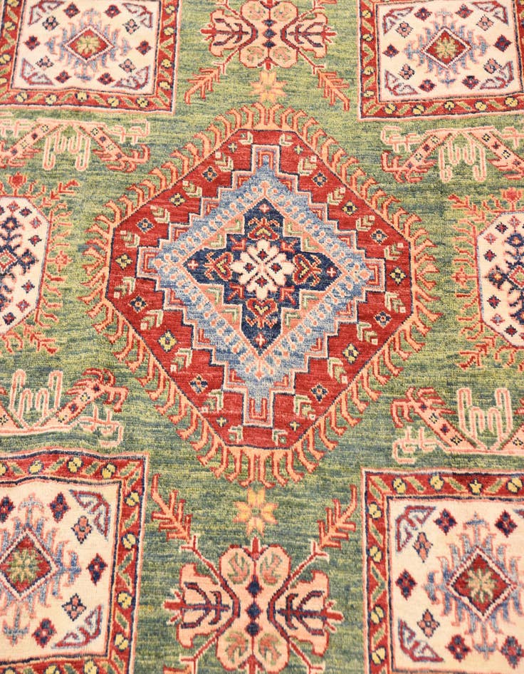 Detail image of  6' 6 x 9' 2  Hand Knotted Kazak Oriental Rug