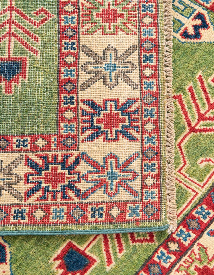 Detail image of  3' 4 x 5'  Hand Knotted Kazak Rug