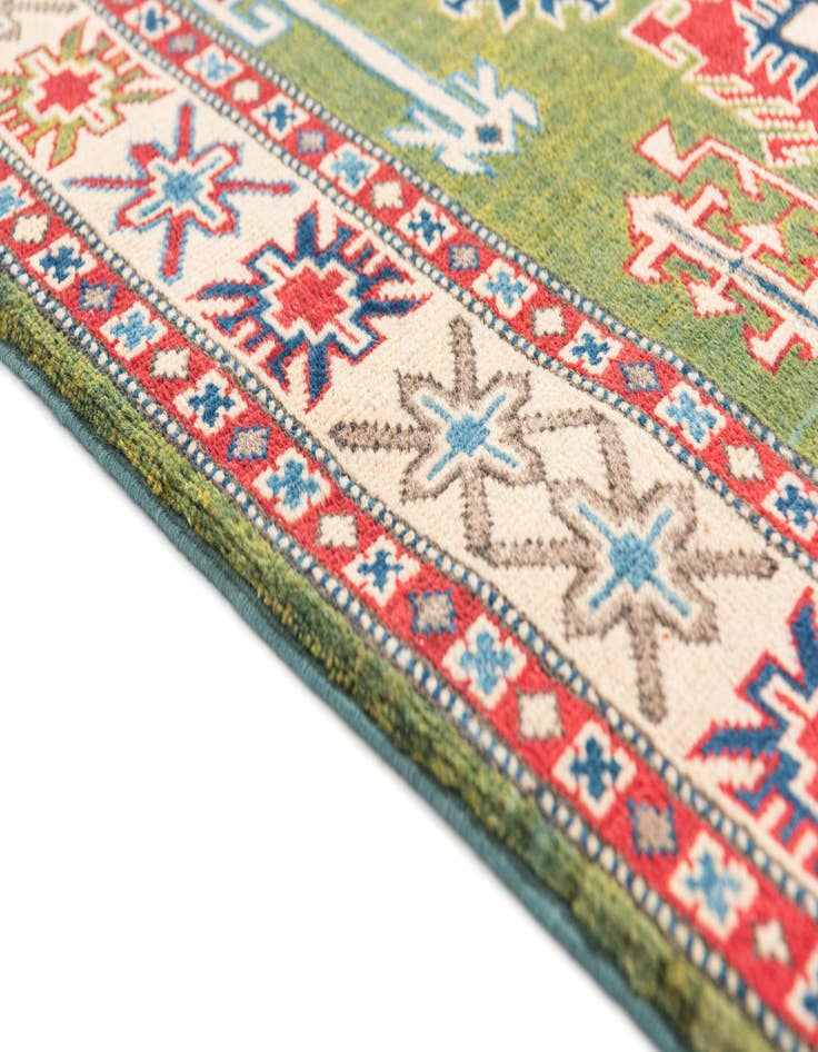 Detail image of  3' 4 x 4' 9  Hand Knotted Kazak Rug