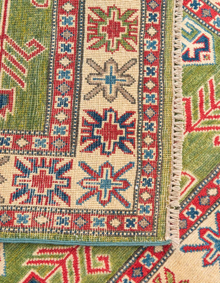 Detail image of  3' 4 x 4' 9  Hand Knotted Kazak Rug