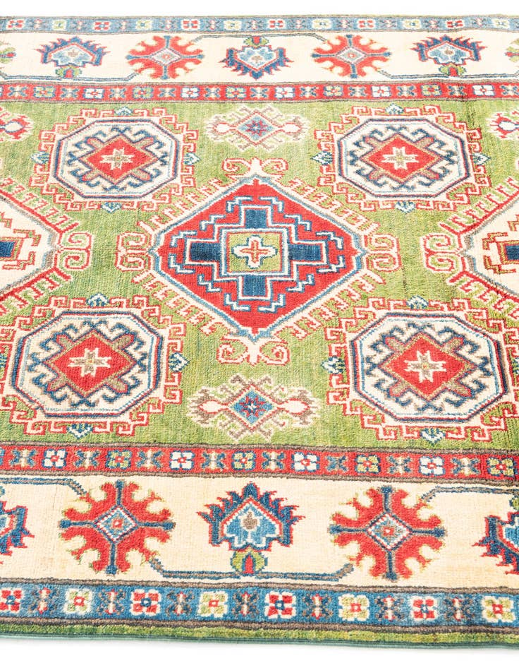 Detail image of  4' x 6'  Hand Knotted Kazak Rug