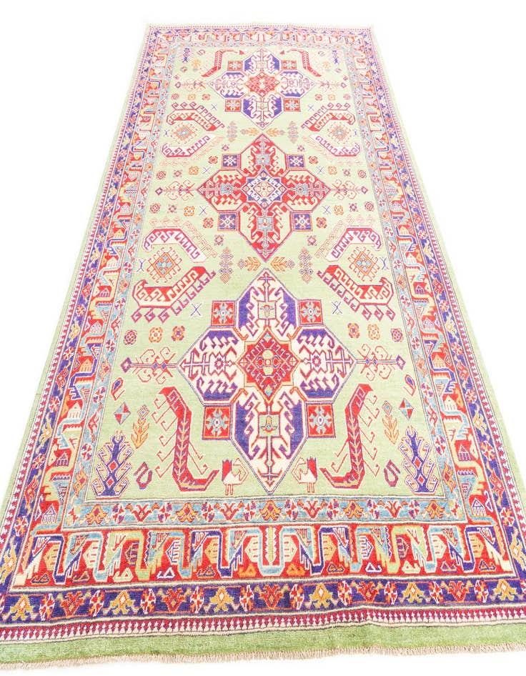Detail image of  6' 8 x 10'  Hand Knotted Kazak Rug