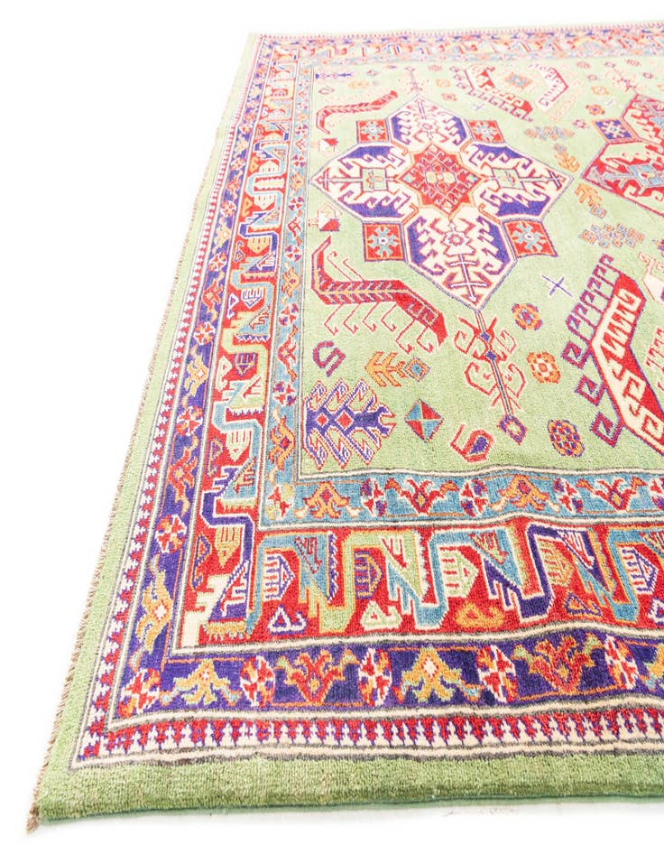 Detail image of  6' 8 x 10'  Hand Knotted Kazak Rug