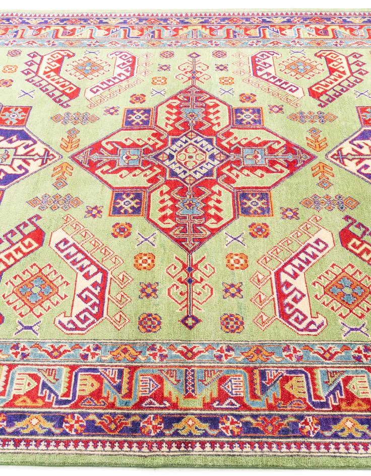 Detail image of  6' 8 x 10'  Hand Knotted Kazak Rug