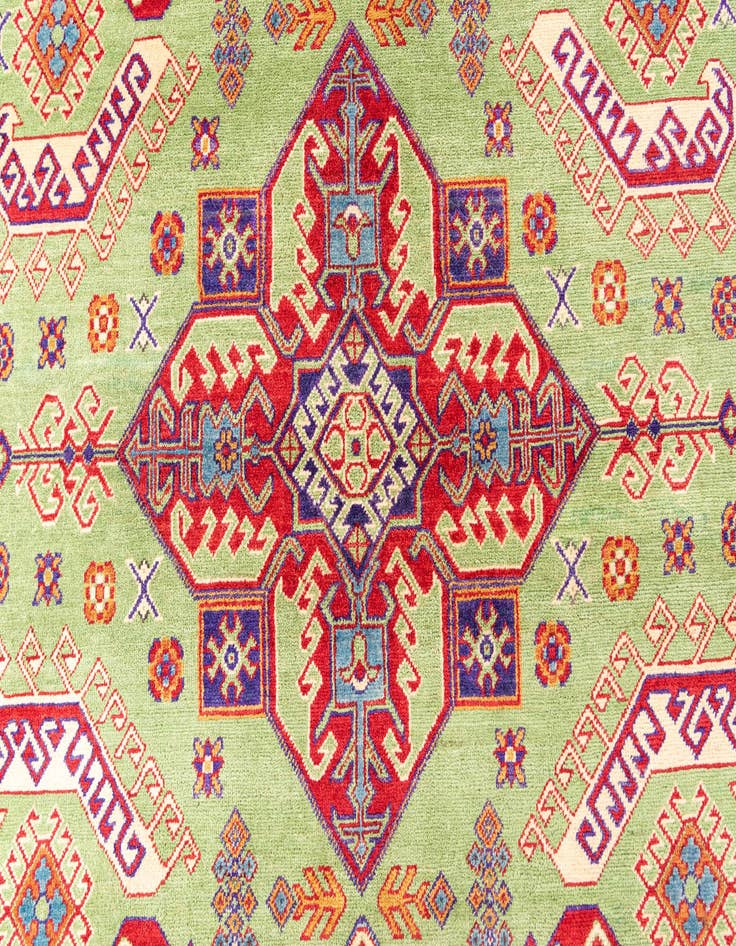 Detail image of  6' 8 x 10'  Hand Knotted Kazak Rug