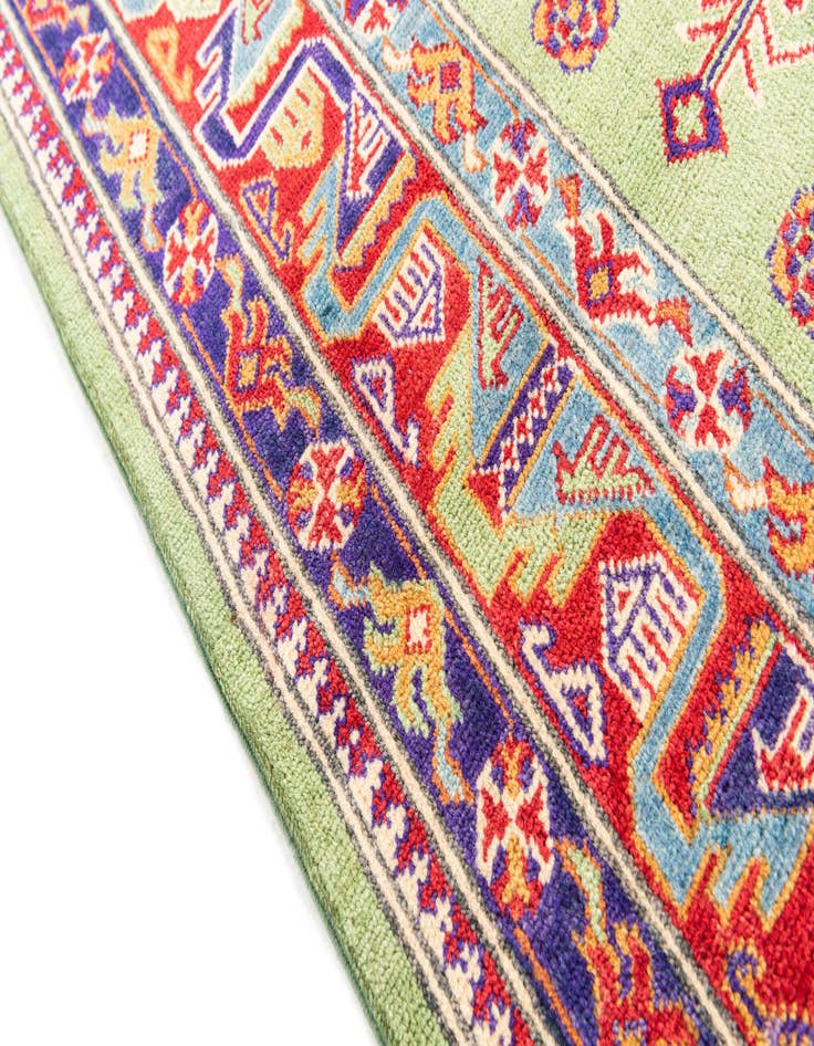Detail image of  6' 8 x 10'  Hand Knotted Kazak Rug