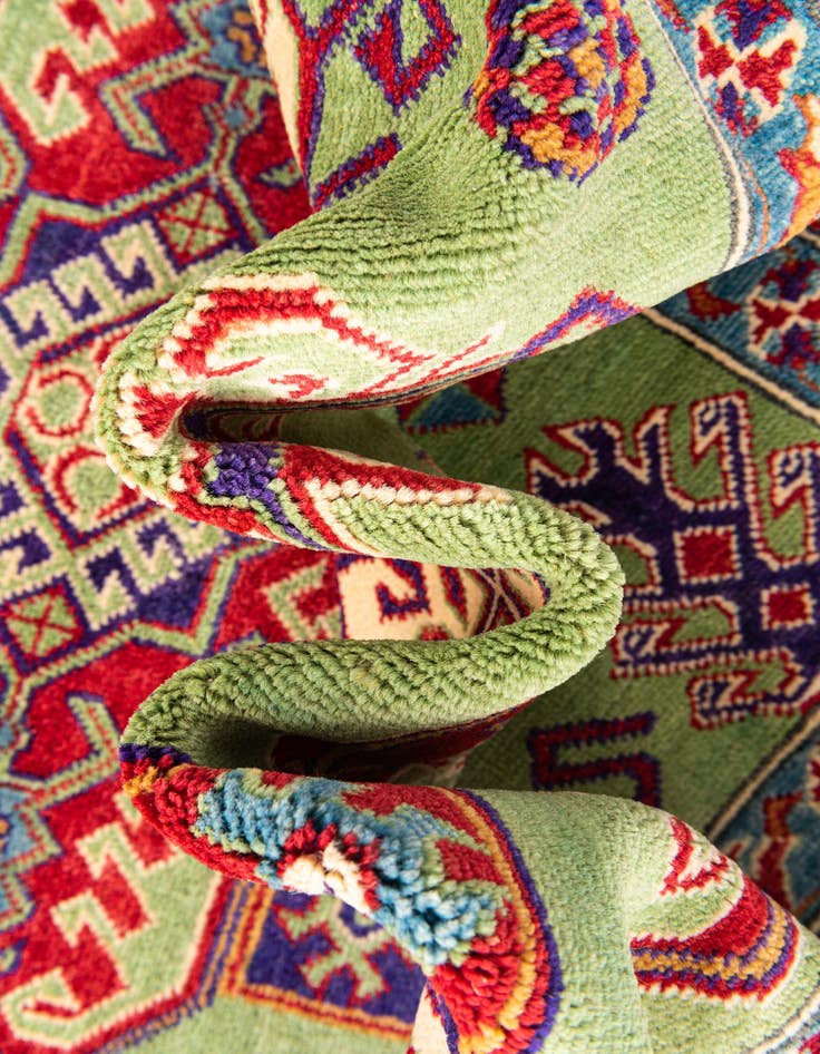 Detail image of  6' 8 x 10'  Hand Knotted Kazak Rug