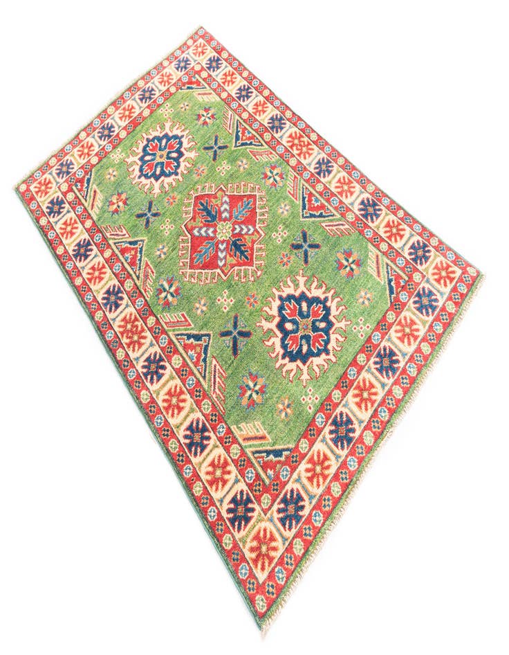 Detail image of  3' 4 x 5' 2  Hand Knotted Kazak Rug