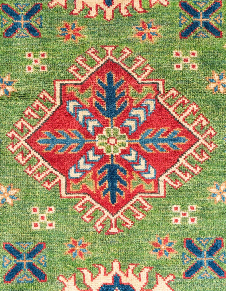 Detail image of  3' 4 x 5' 2  Hand Knotted Kazak Rug