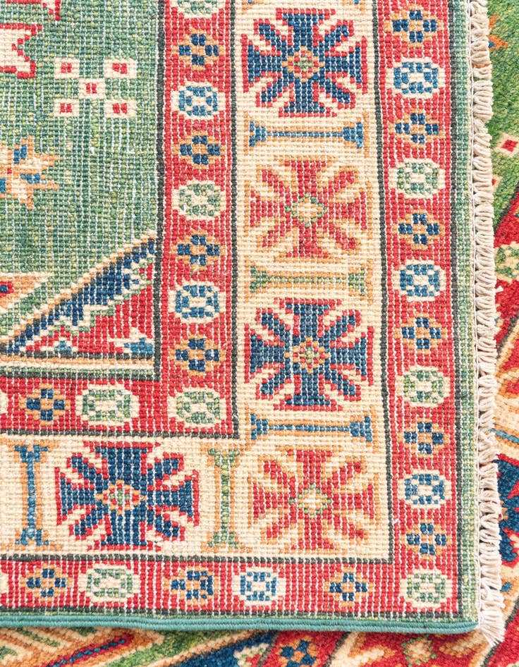 Detail image of  3' 4 x 5' 2  Hand Knotted Kazak Rug