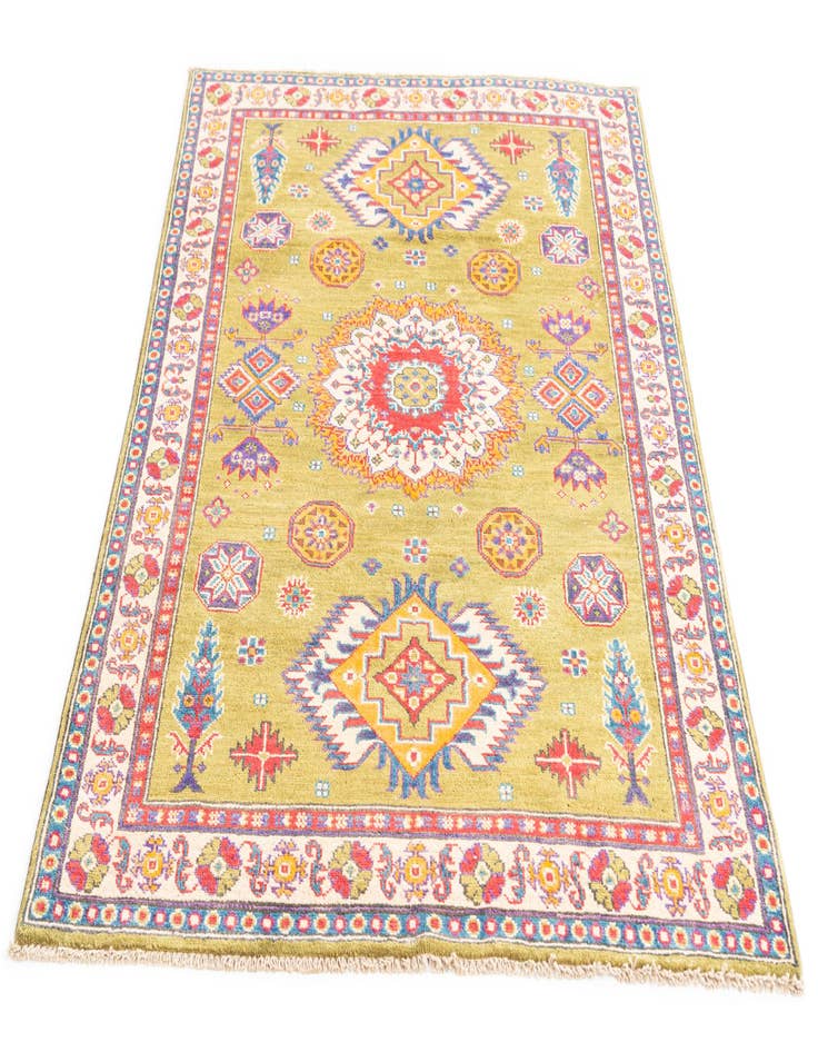 Detail image of  4' x 6' 2  Hand Knotted Kazak Rug