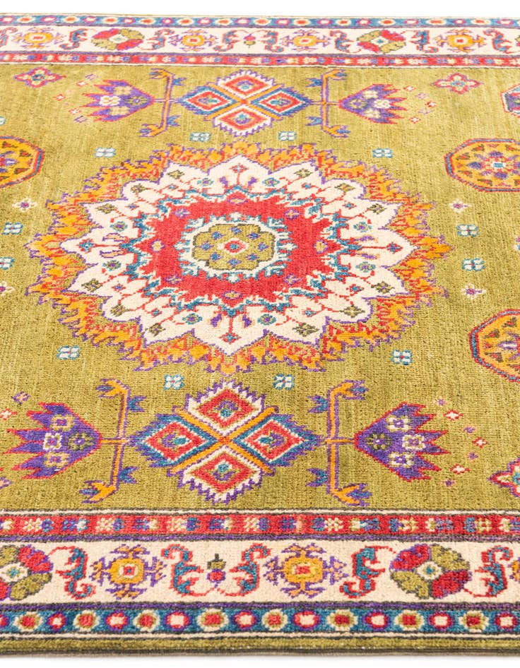 Detail image of  4' x 6' 2  Hand Knotted Kazak Rug