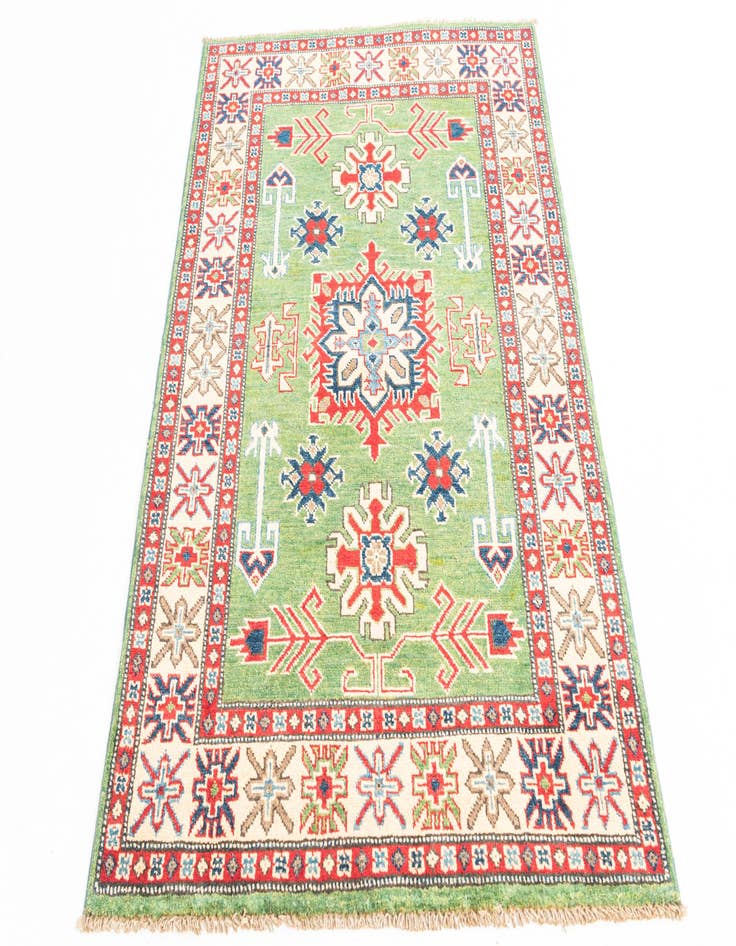 Detail image of  3' 4 x 5'  Hand Knotted Kazak Rug