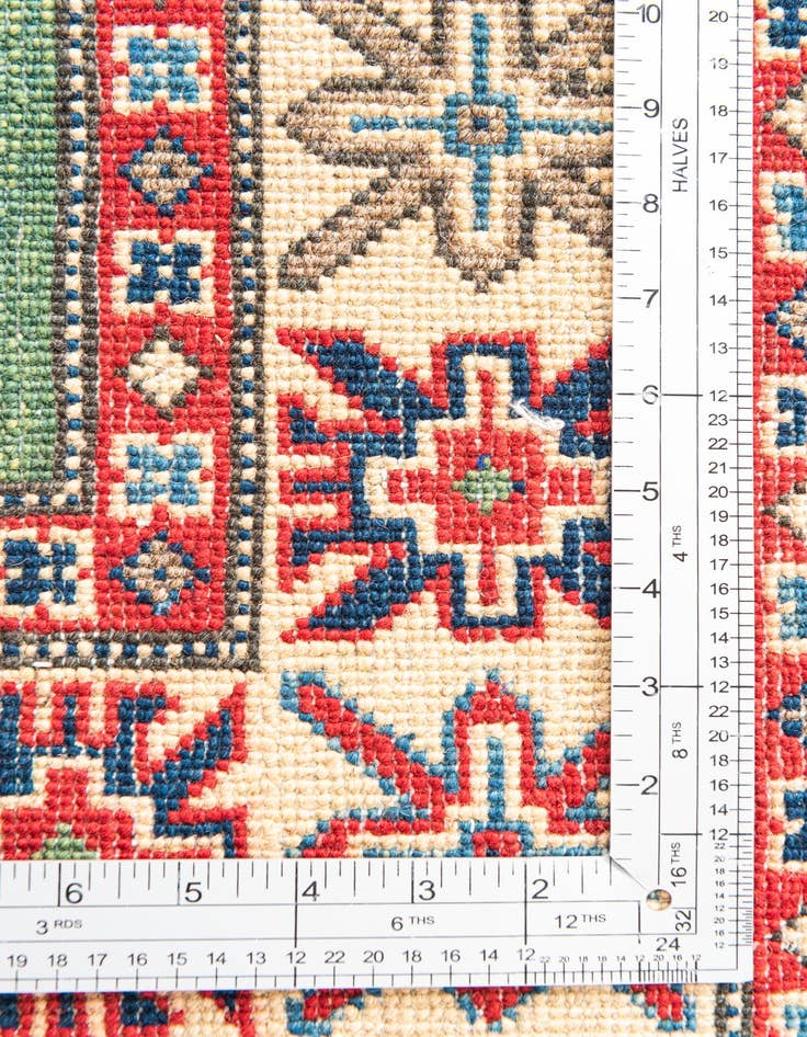 Detail image of  3' 4 x 5'  Hand Knotted Kazak Rug