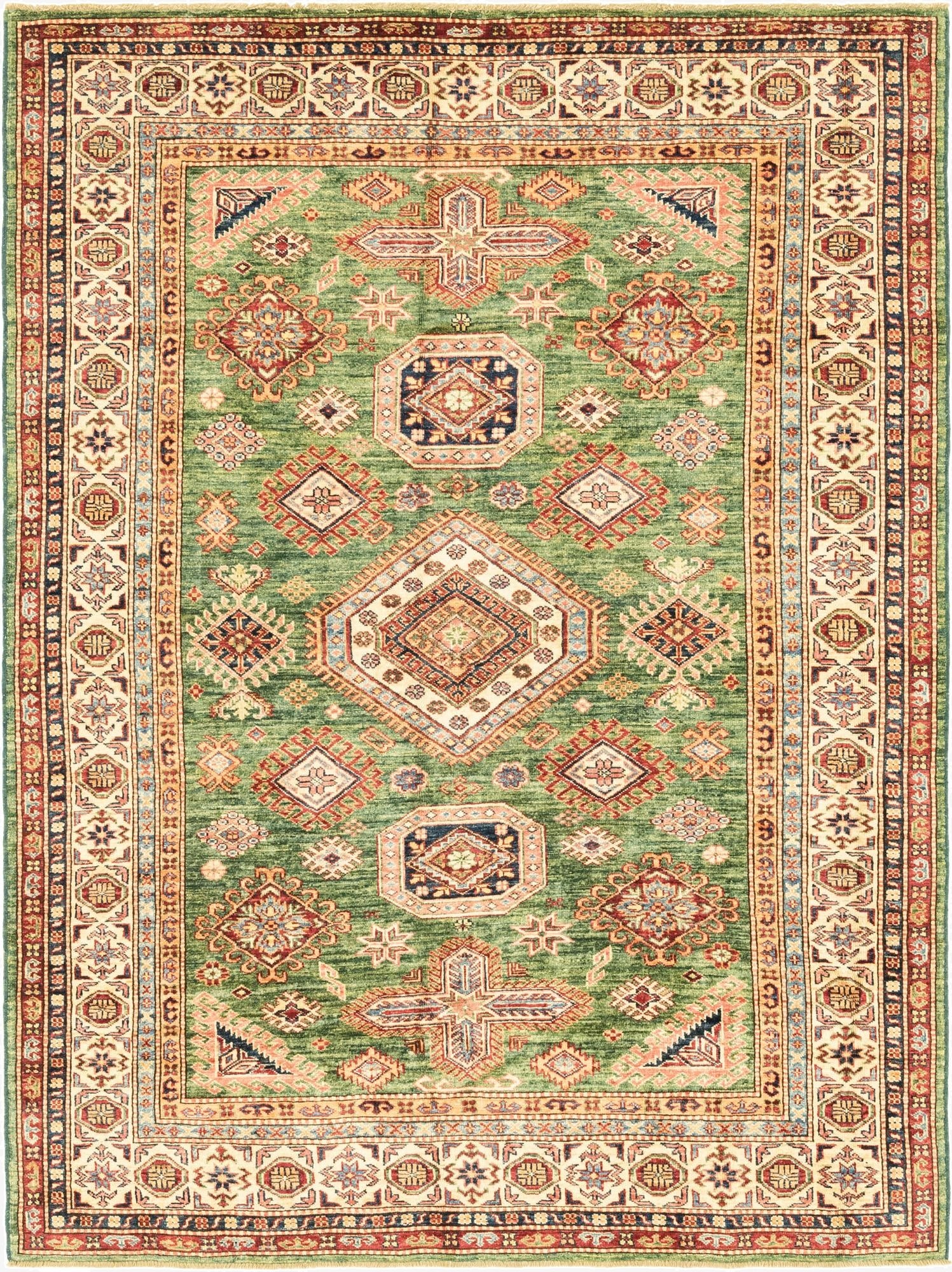  5' 9 x 7' 9  Hand Knotted Kazak Oriental Rug