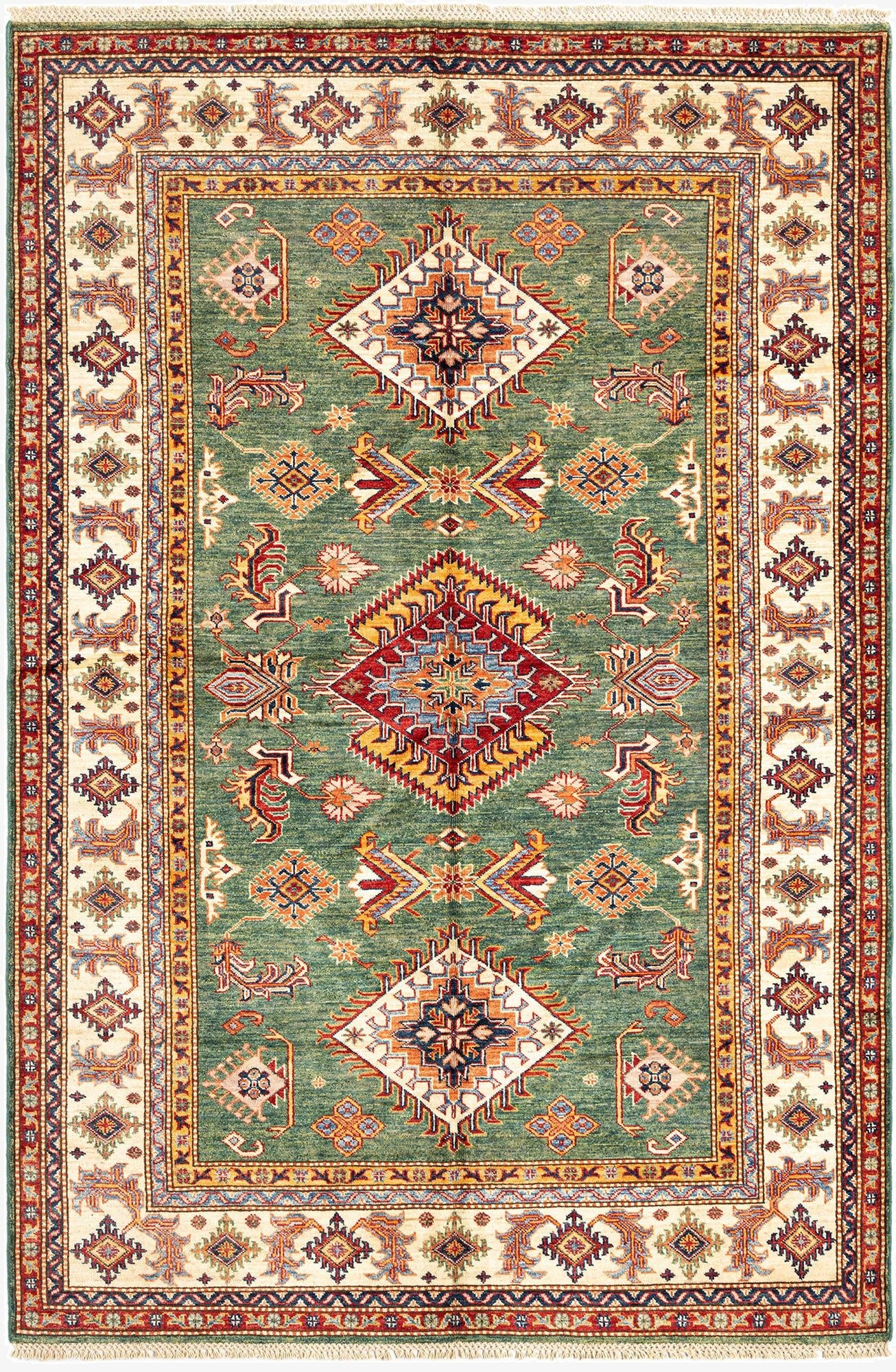  5' 4 x 8' 1 Kazak Wool Rug