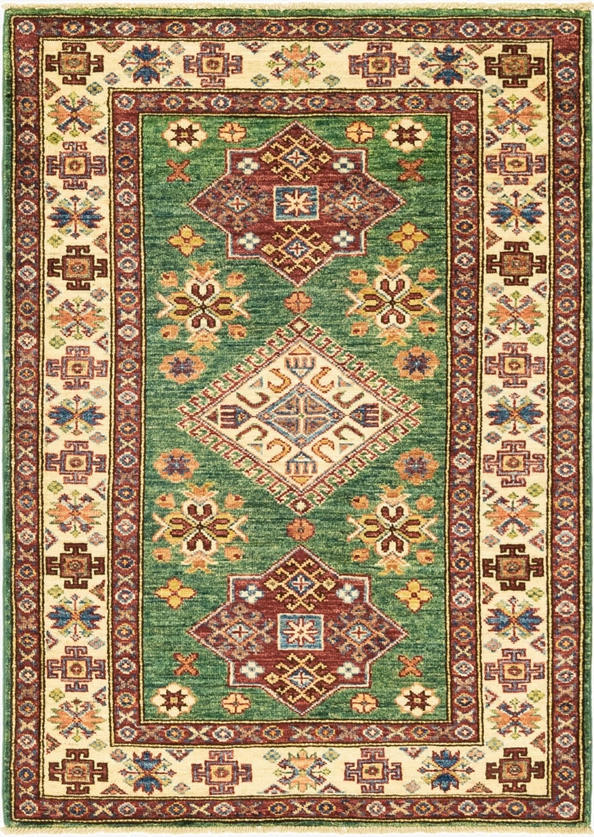  2' 10 x 4'  Hand Knotted Kazak Oriental Rug
