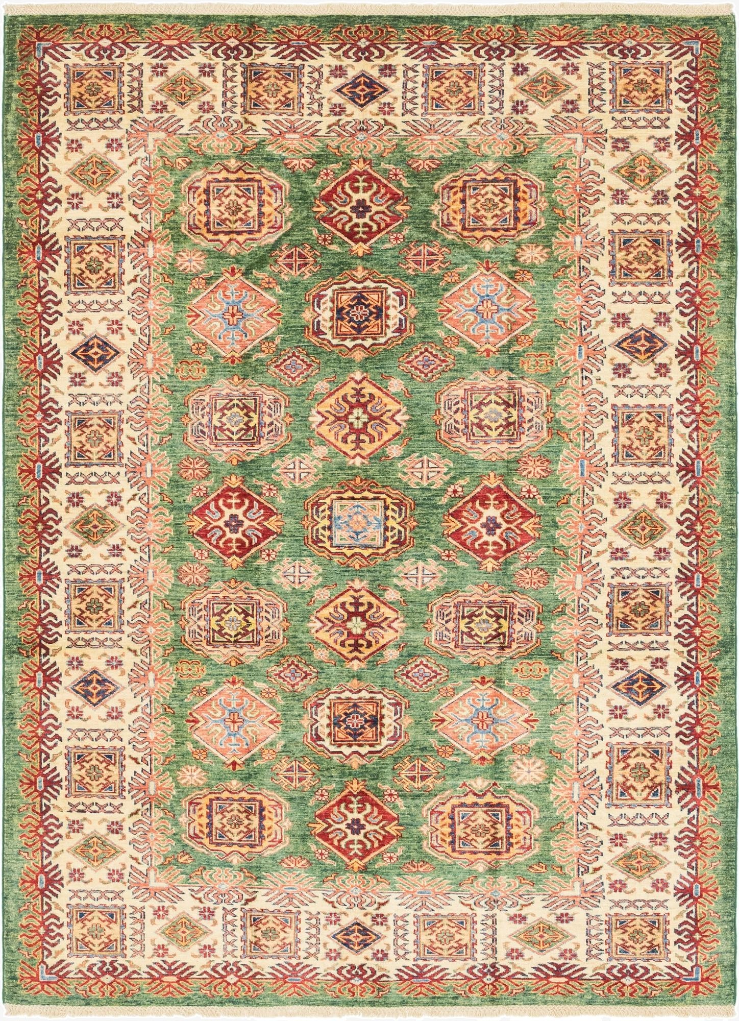  5' 8 x 7' 10  Hand Knotted Kazak Oriental Rug