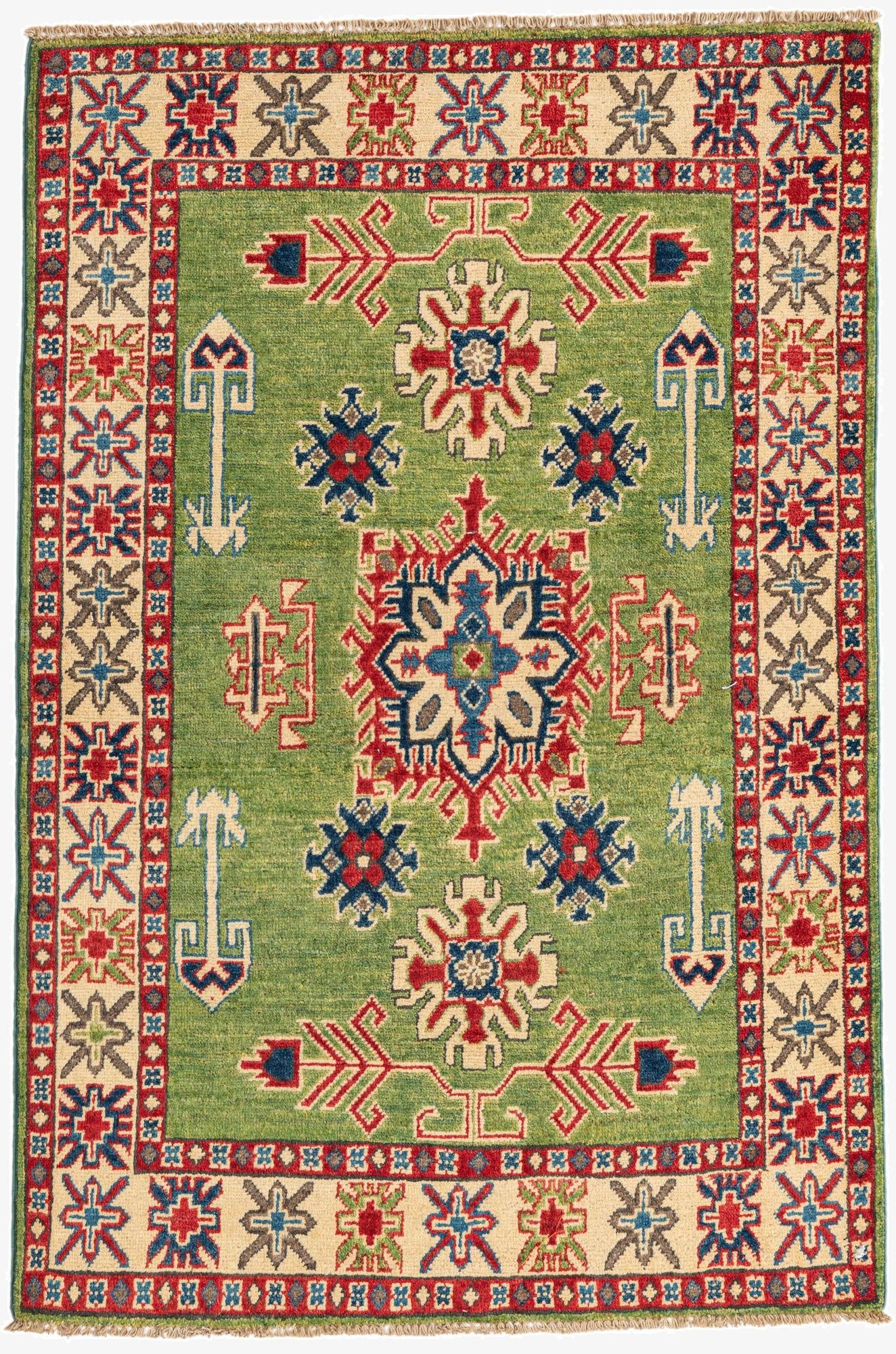  3' 4 x 5'  Hand Knotted Kazak Rug