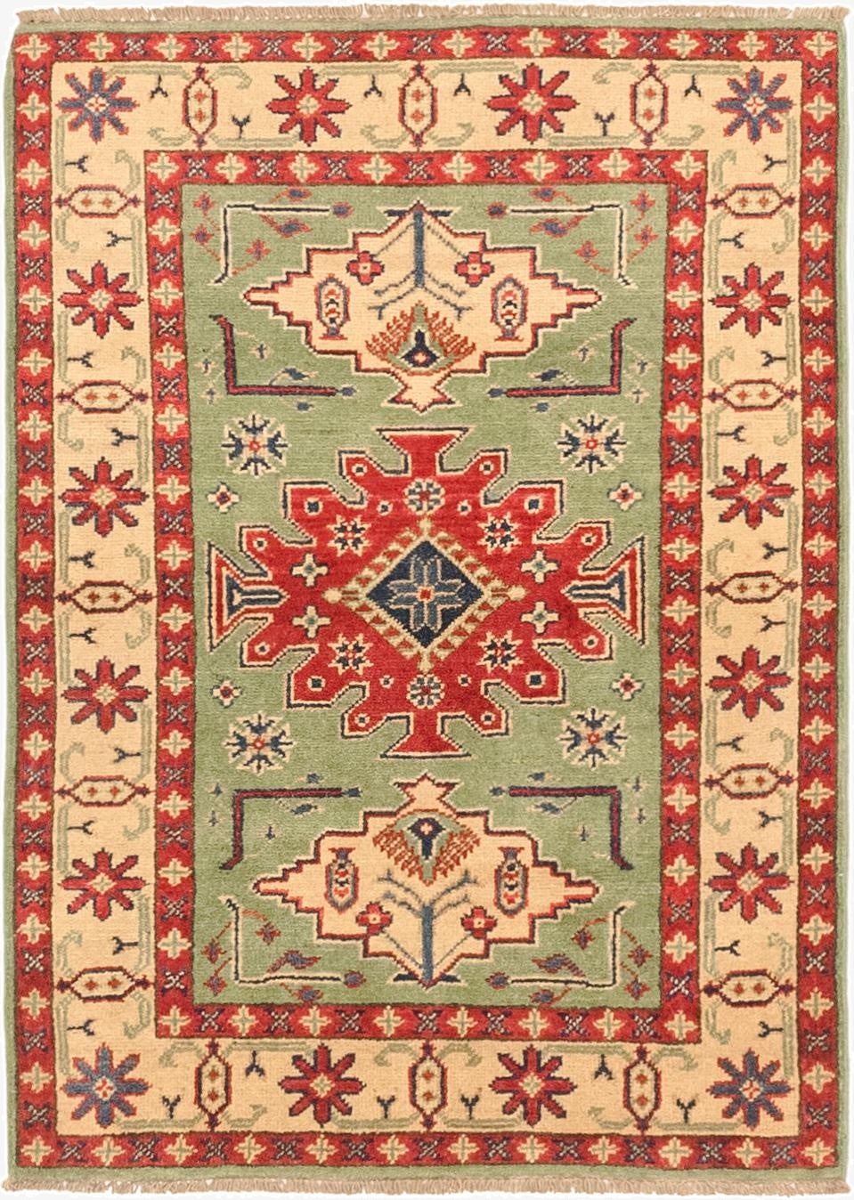  2' 9 x 3' 10  Hand Knotted Kazak Rug