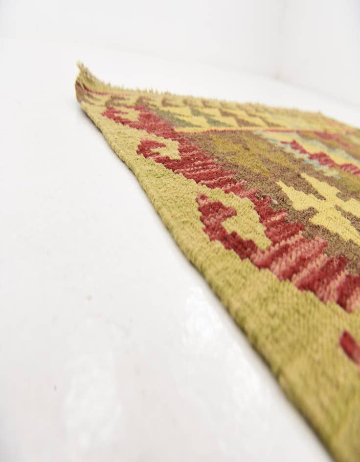 Detail image of  3' 2 x 6' 4  Hand Woven Kilim Maymana Wool Rug