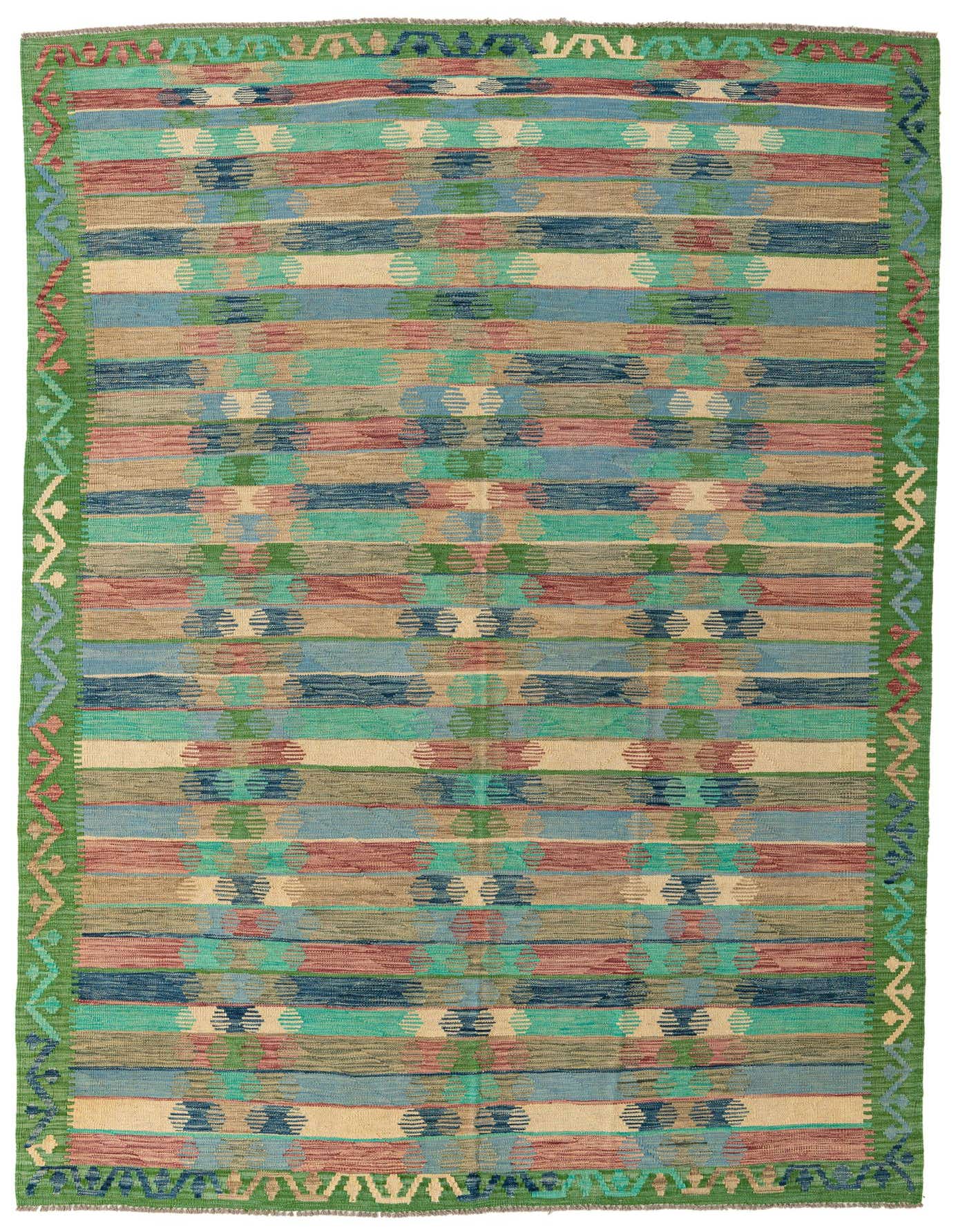 Primary image  6' 7 x 9' 8  Hand Woven Kilim Modern Wool Rug