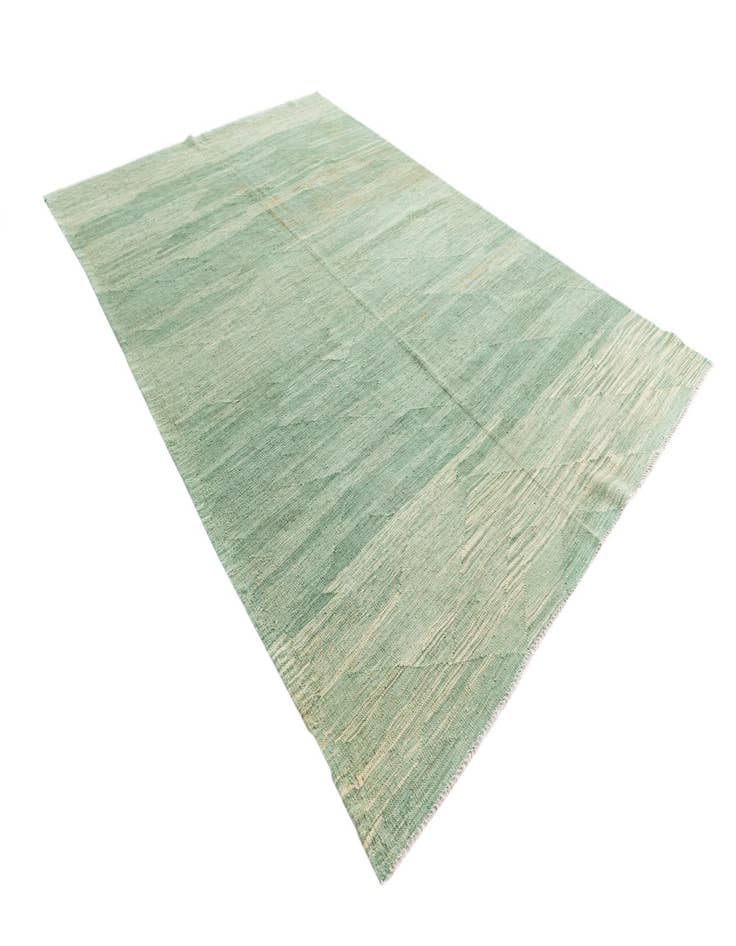 Detail image of  6' 2 x 9' 6  Hand Woven Kilim Modern Wool Rug