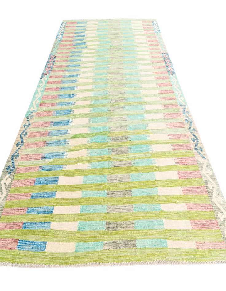 Detail image of  6' 5 x 9' 10  Hand Woven Kilim Modern Wool Rug