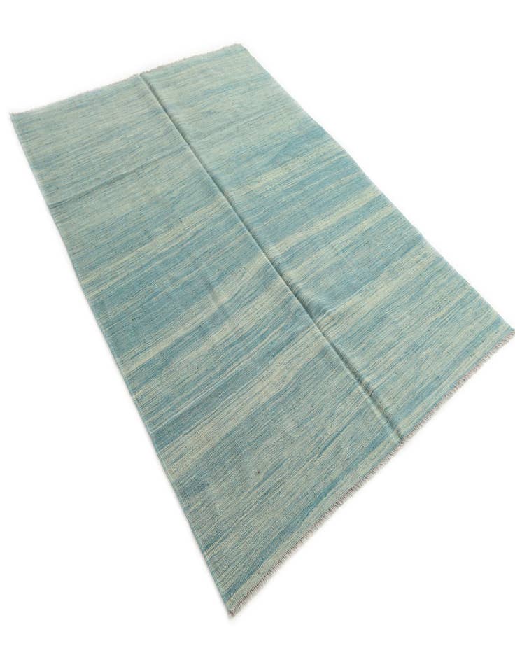 Detail image of  5' 8 x 8'  Hand Woven Kilim Modern Wool Rug