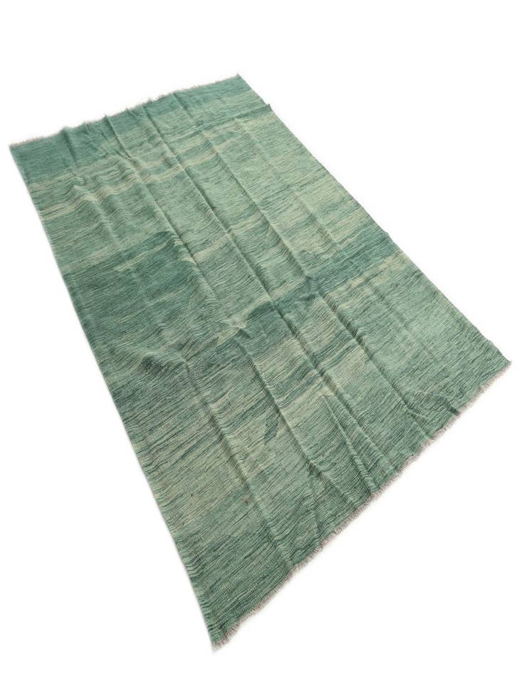 Detail image of  5' 8 x 7' 9  Hand Woven Kilim Modern Wool Rug