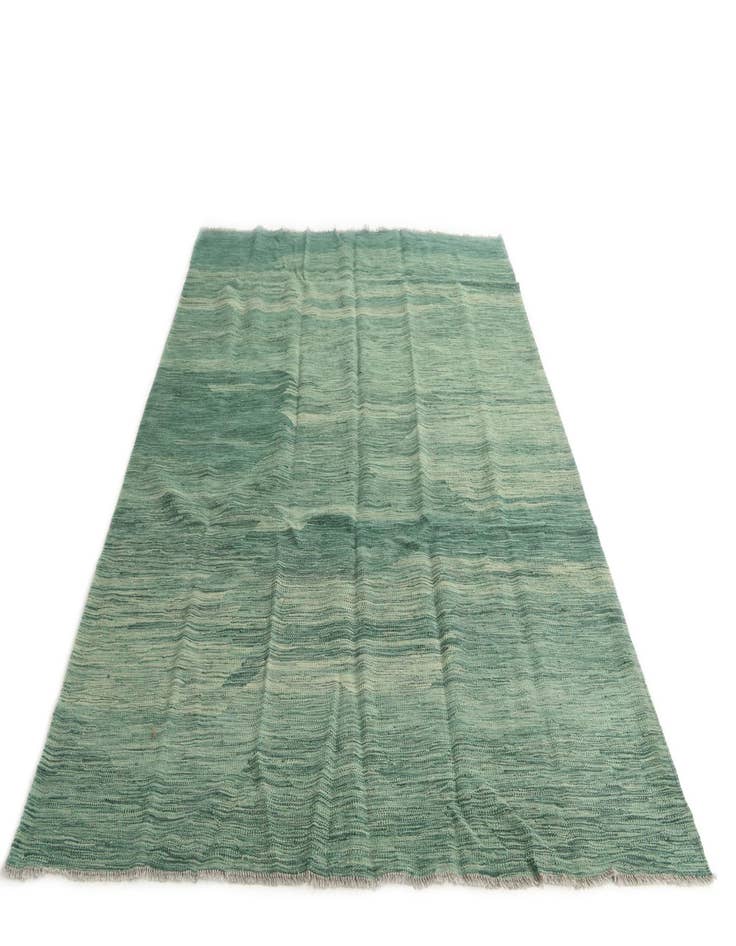 Detail image of  5' 8 x 7' 9  Hand Woven Kilim Modern Wool Rug