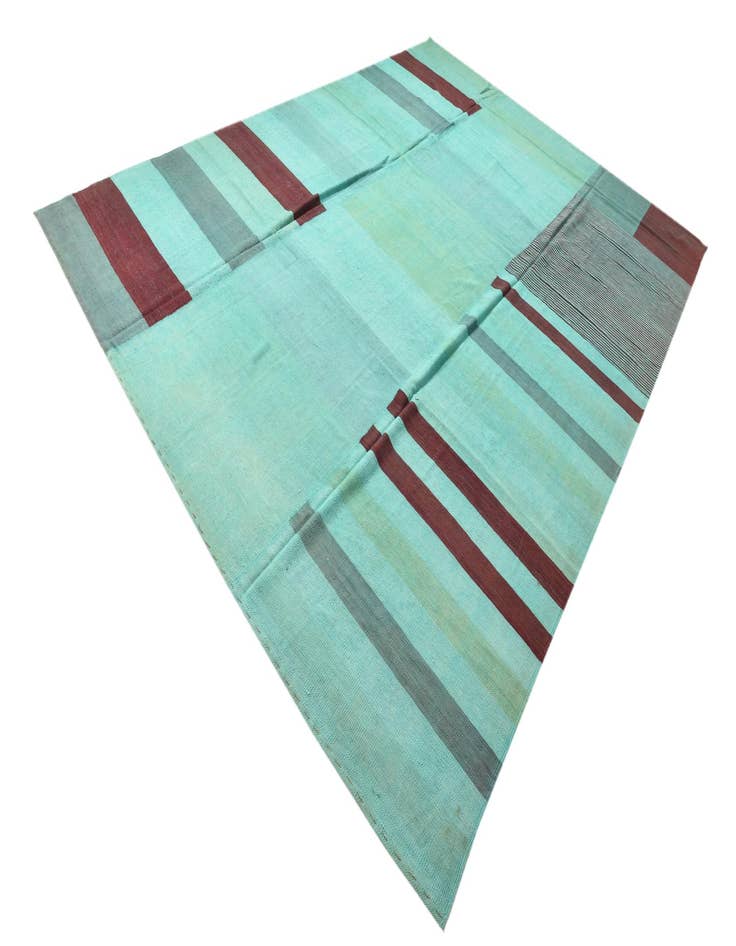 Detail image of  9' 8 x 13' 4  Hand Woven Kilim Modern Wool Rug