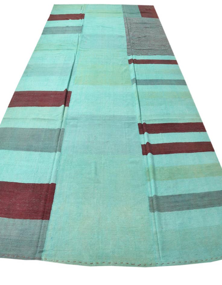 Detail image of  9' 8 x 13' 4  Hand Woven Kilim Modern Wool Rug