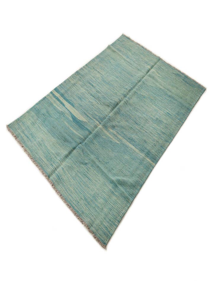 Detail image of  4' x 6'  Hand Woven Kilim Modern Wool Rug