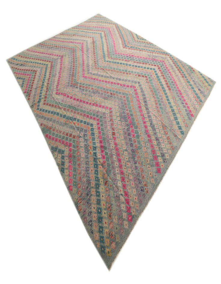 Detail image of  10' 4 x 13'  Hand Woven Kilim Modern Wool Rug