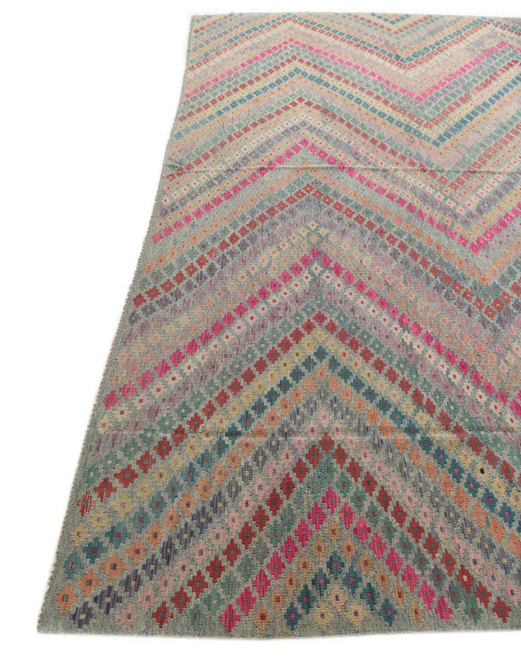 Detail image of  10' 4 x 13'  Hand Woven Kilim Modern Wool Rug