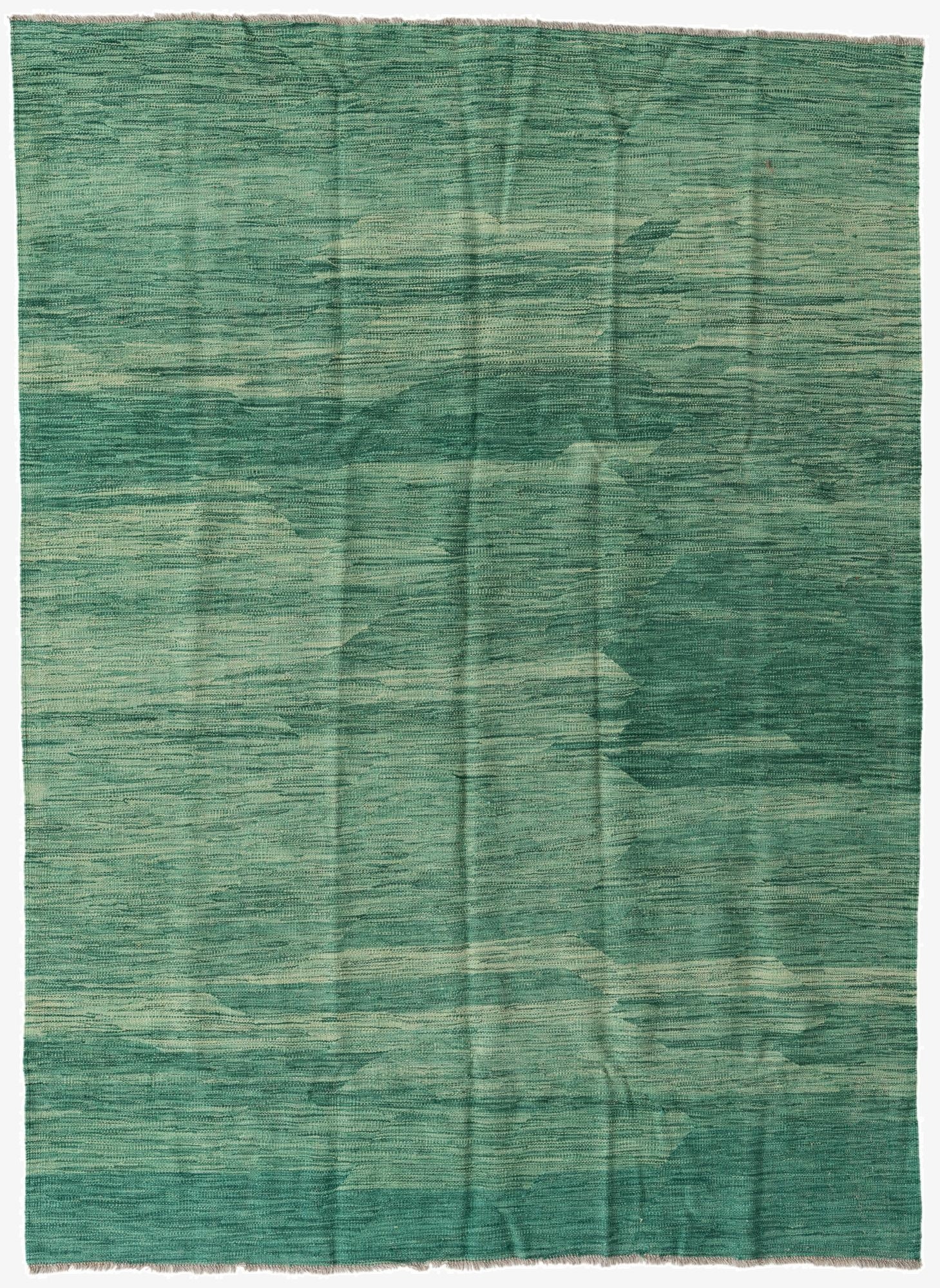  5' 8 x 7' 9  Hand Woven Kilim Modern Wool Rug