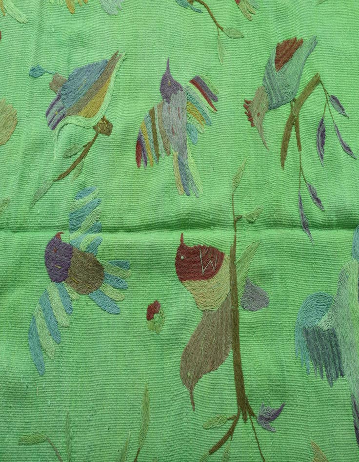 Detail image of  4' 7 x 6' 2  Hand Woven Kilim Suzani Wool Rug