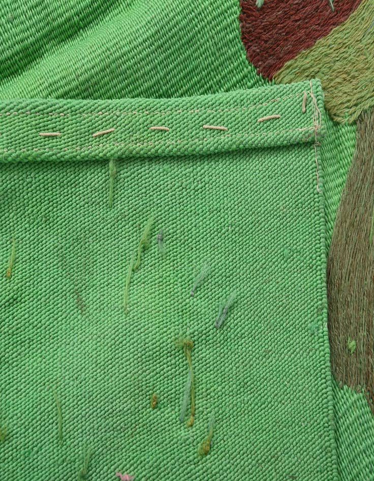 Detail image of  4' 7 x 6' 2  Hand Woven Kilim Suzani Wool Rug