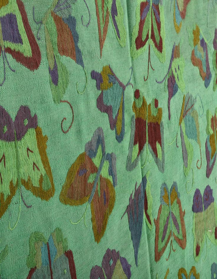 Detail image of  4' 10 x 6' 7  Hand Woven Kilim Suzani Wool Rug