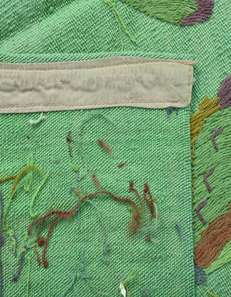 Detail image of  4' 10 x 6' 7  Hand Woven Kilim Suzani Wool Rug