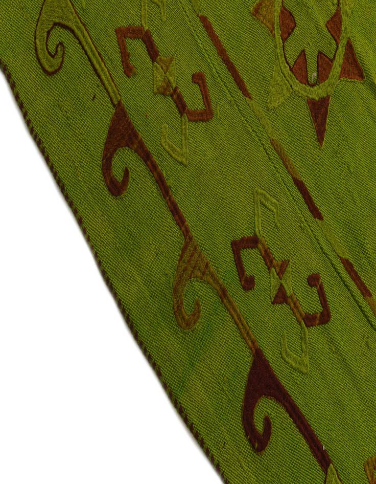 Detail image of  5' 6 x 7' 4  Hand Woven Kilim Suzani Wool Rug