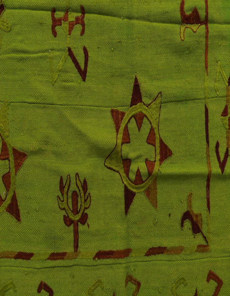 Detail image of  5' 6 x 7' 4  Hand Woven Kilim Suzani Wool Rug