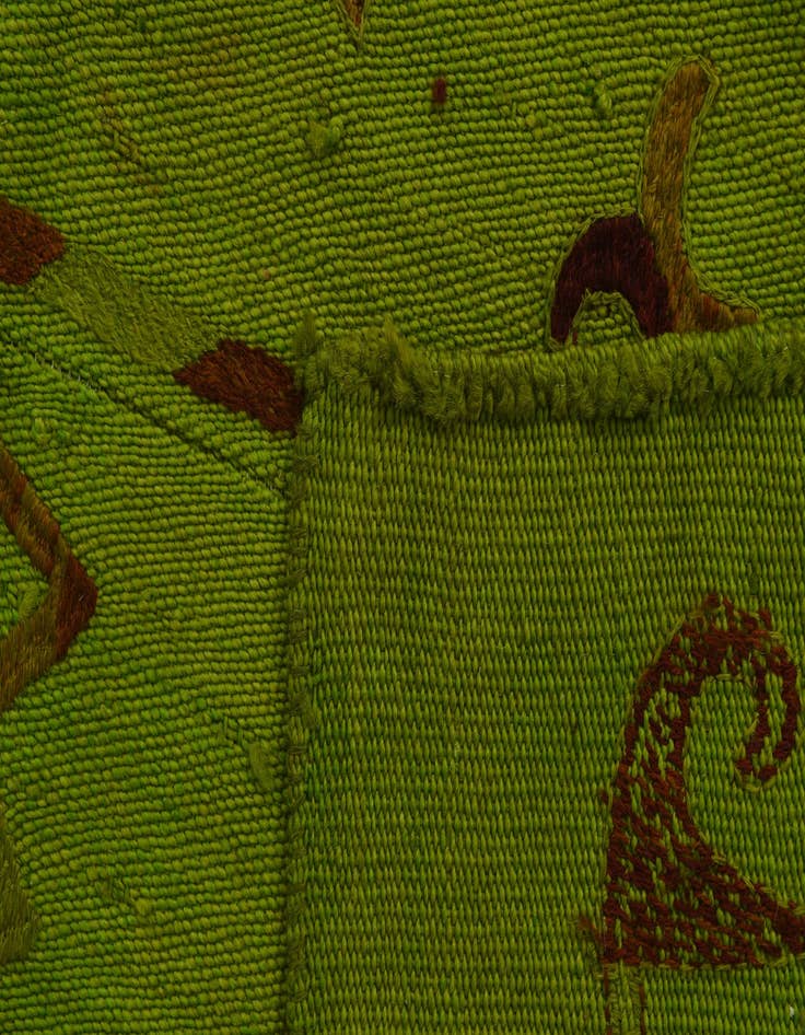 Detail image of  5' 6 x 7' 4  Hand Woven Kilim Suzani Wool Rug