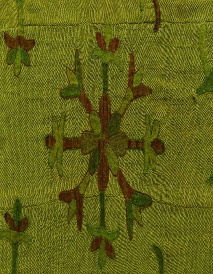 Detail image of  5' 7 x 7' 8  Hand Woven Kilim Suzani Wool Rug