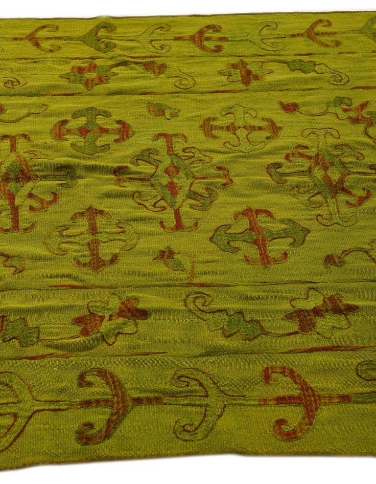 Detail image of  5' 5 x 6' 6  Hand Woven Kilim Suzani Wool Rug