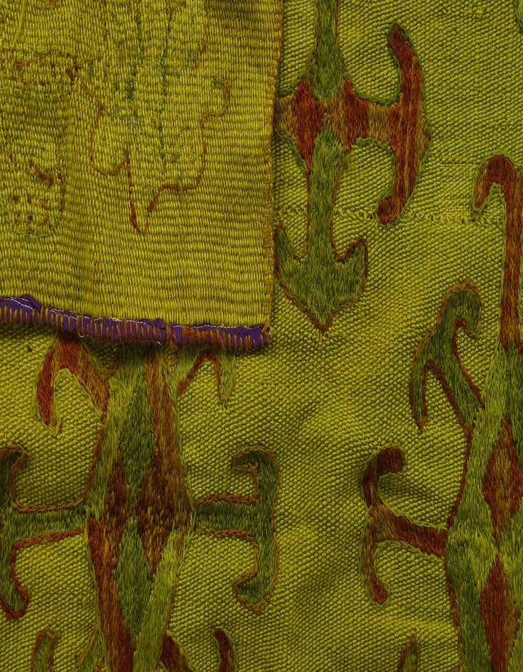 Detail image of  5' 5 x 6' 6  Hand Woven Kilim Suzani Wool Rug