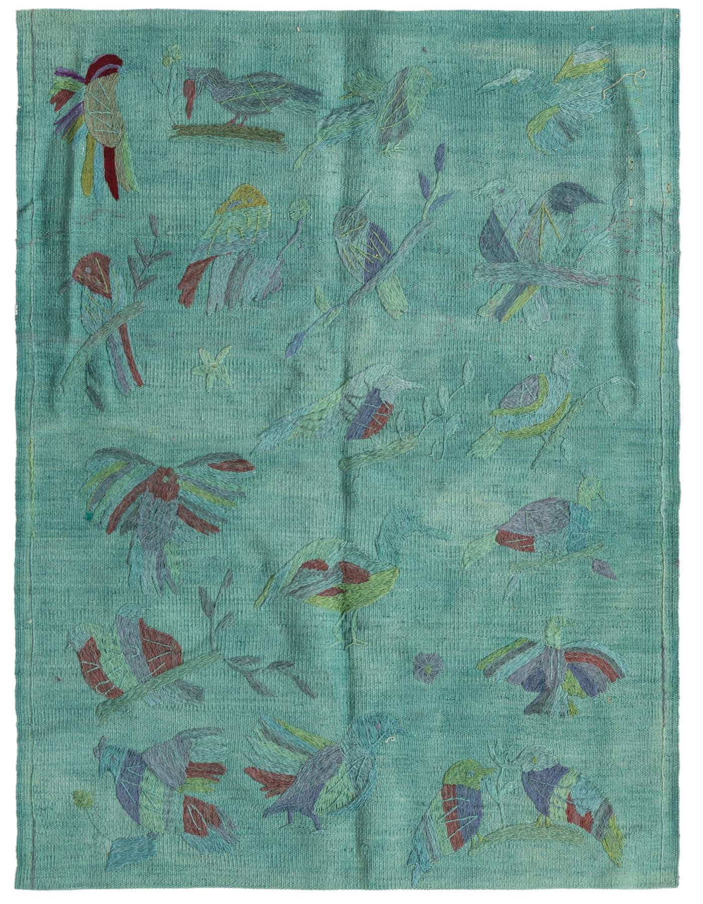 Primary image  3' 1 x 4' 6  Hand Woven Kilim Suzani Wool Rug